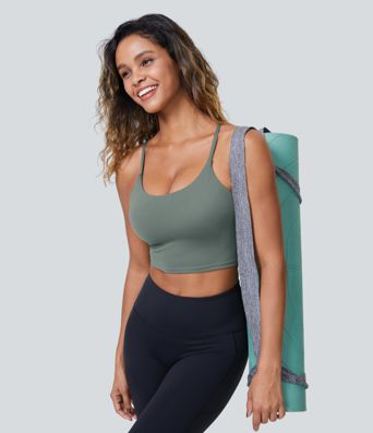 Patitoff™ 2.0 Pet Hair Resistant Padded Cropped Yoga Cami