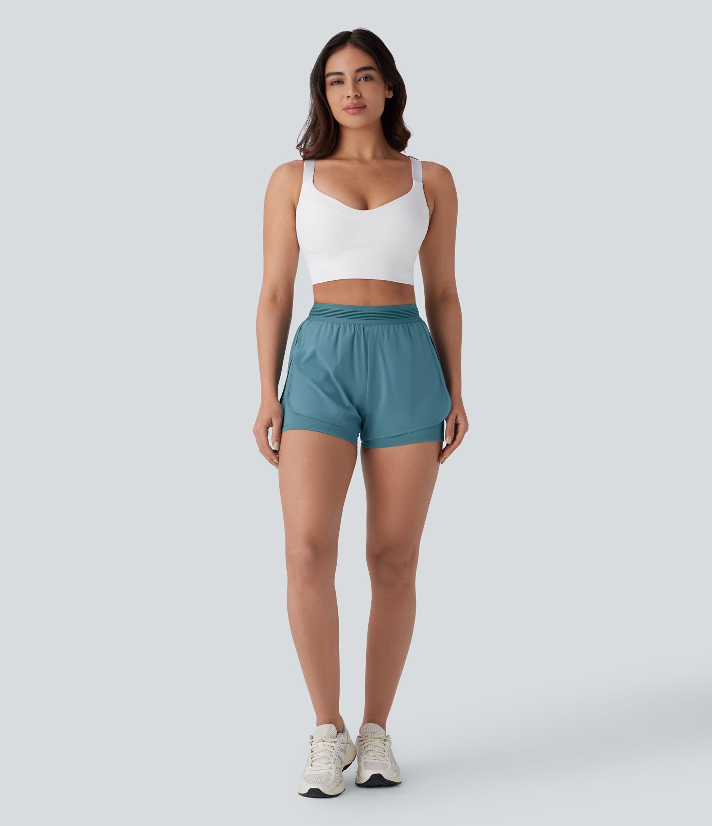 Pantalón corto Breezeful™ correr secado rápido 2 en 1 tiro medio bolsillo lateral