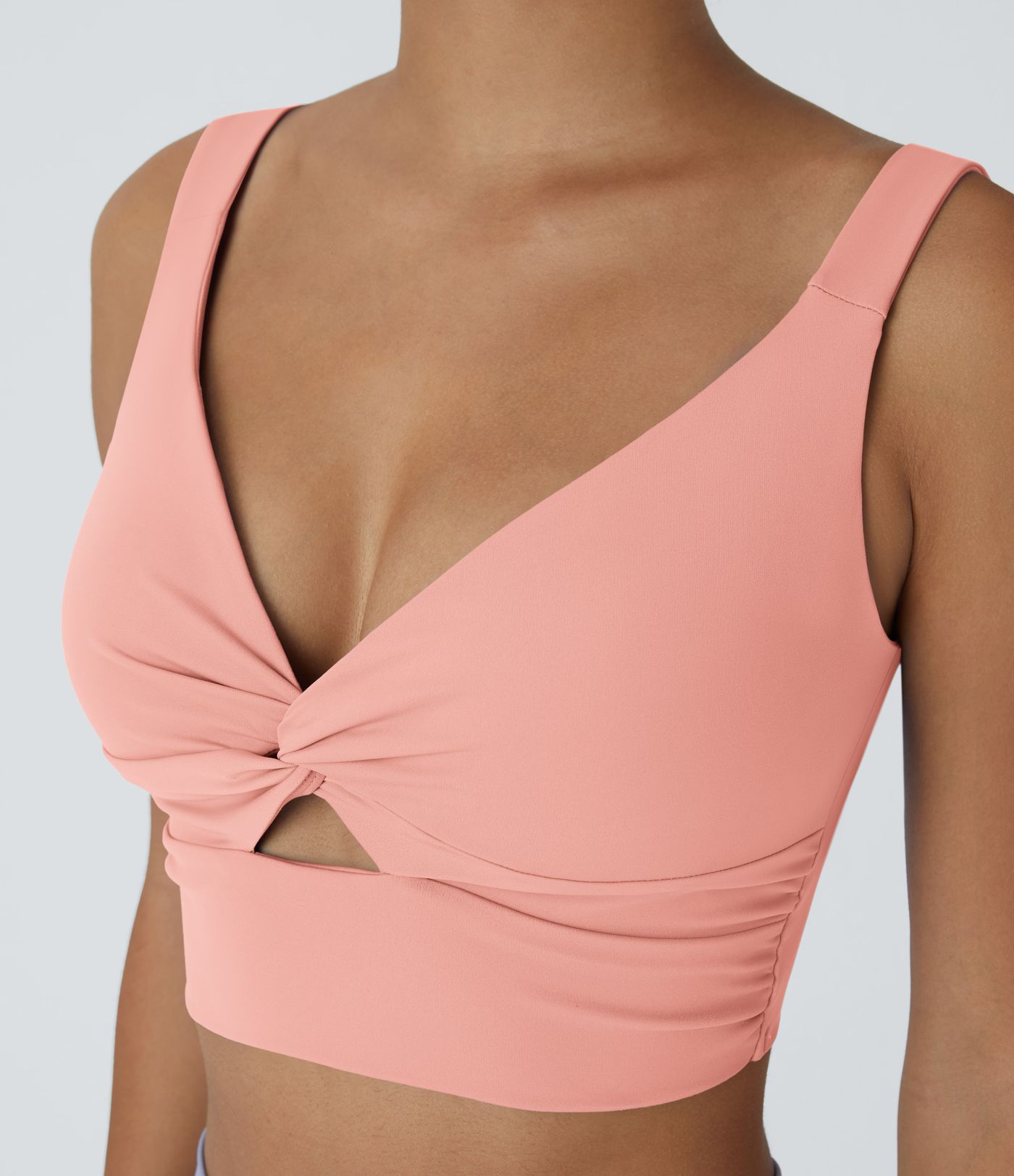 Sujetador deportivo Softlyzero™ Airy ballet soporte bajo corte retorcido sin espalda tacto fresco-UPF50+