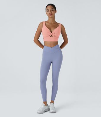 Sujetador deportivo Softlyzero™ Airy ballet soporte bajo corte retorcido sin espalda tacto fresco-UPF50+