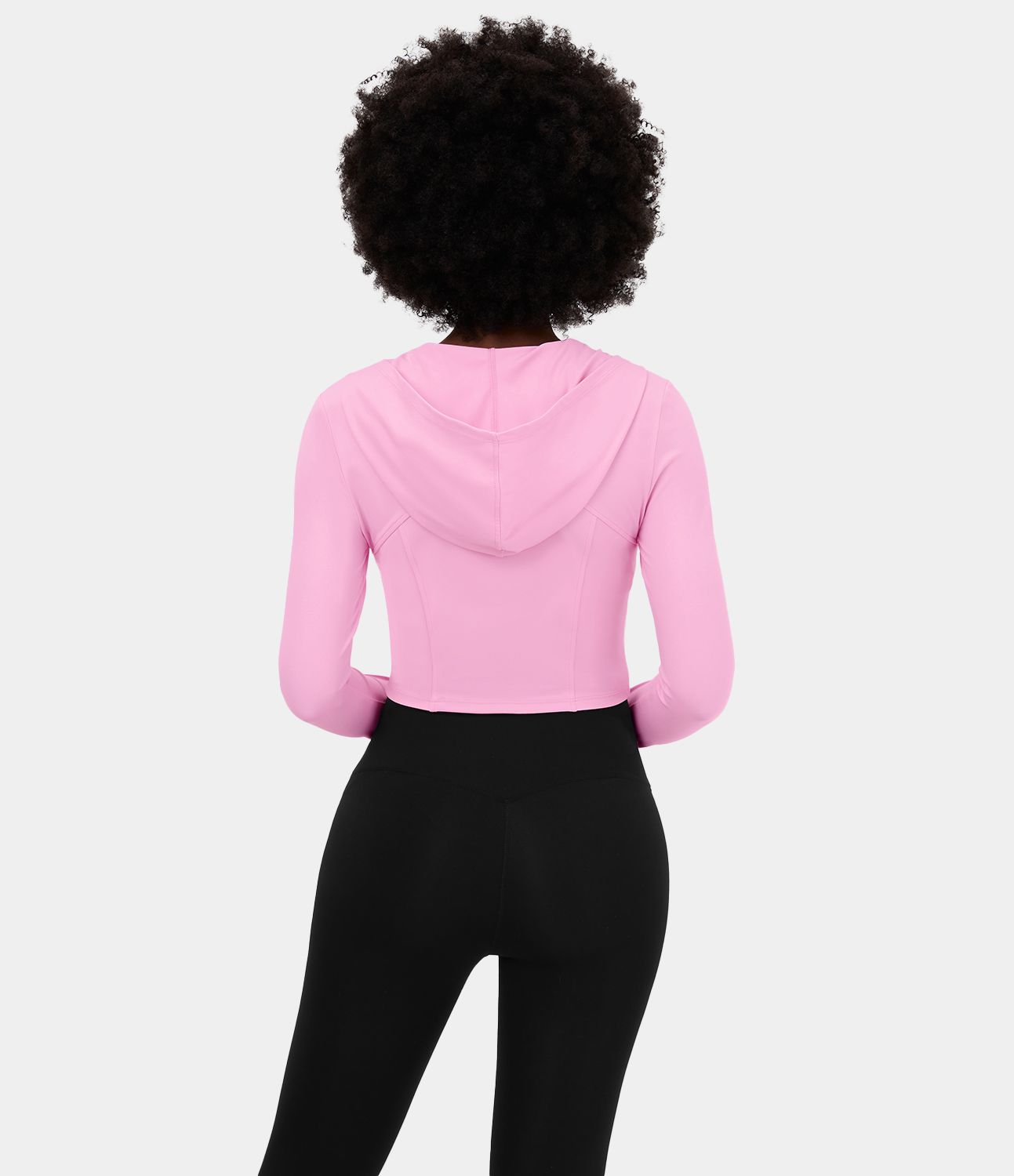 Softlyzero™ sudadera corta con capucha de estilo casual, sweatshirt deportiva con cremallera, bolsillo lateral y abertura para el pulgar