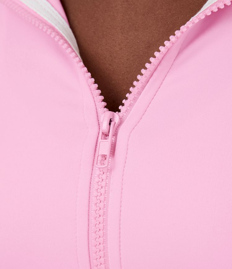 Softlyzero™ sudadera corta con capucha de estilo casual, sweatshirt deportiva con cremallera, bolsillo lateral y abertura para el pulgar