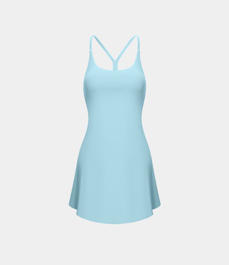 Softlyzero™ Airy, rückenfreies, ausgeschnittenes 2-in-1-Mini-Aktivitätskleid mit Cool Touch-Tasche