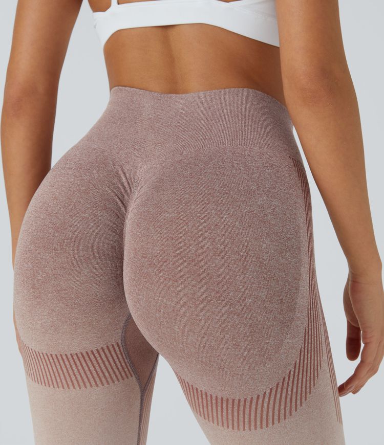Leggings running dégradés sans couture Seamless taille haute flux transparent