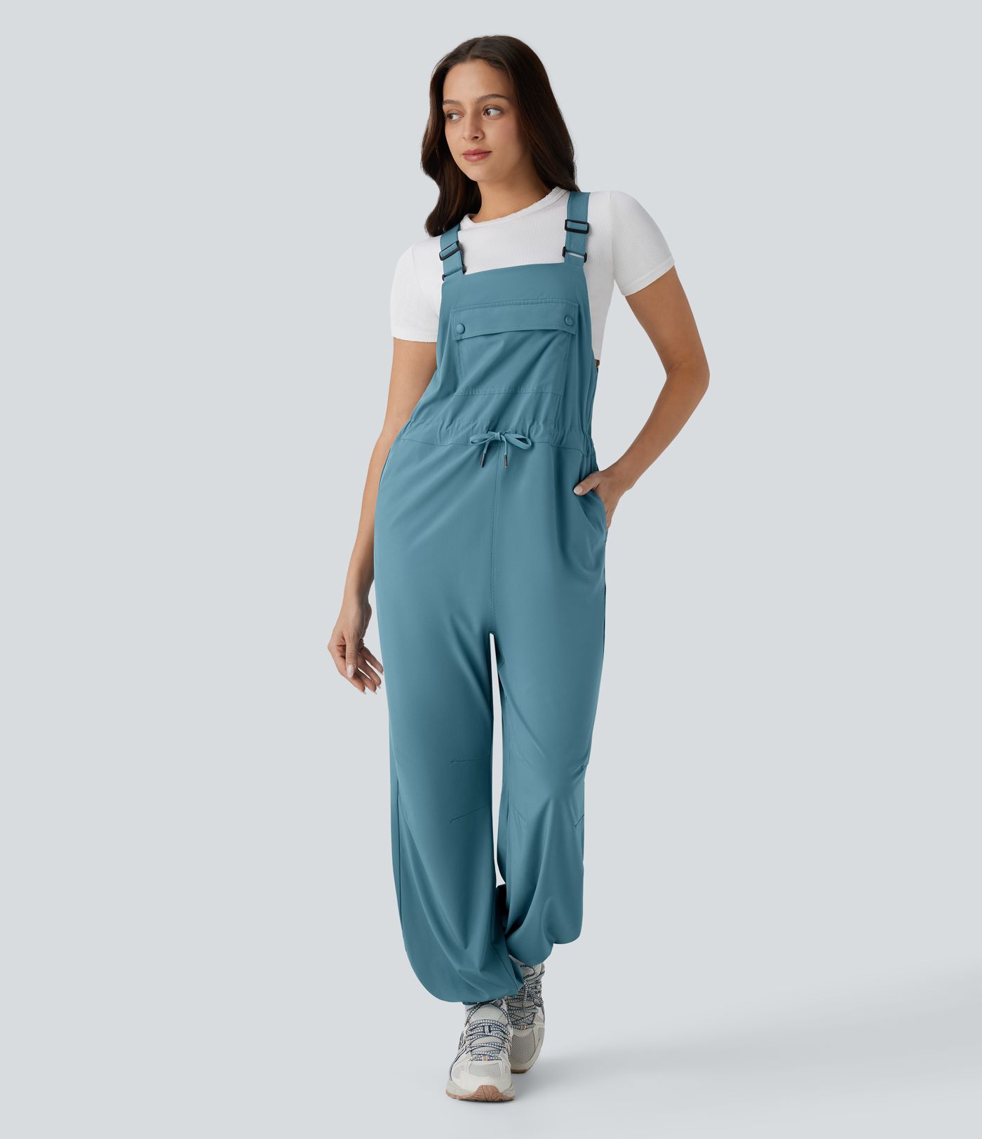 Breezeful™ Drawstring Pockets Quick Dry Hiking Jogger Cargo Overalls