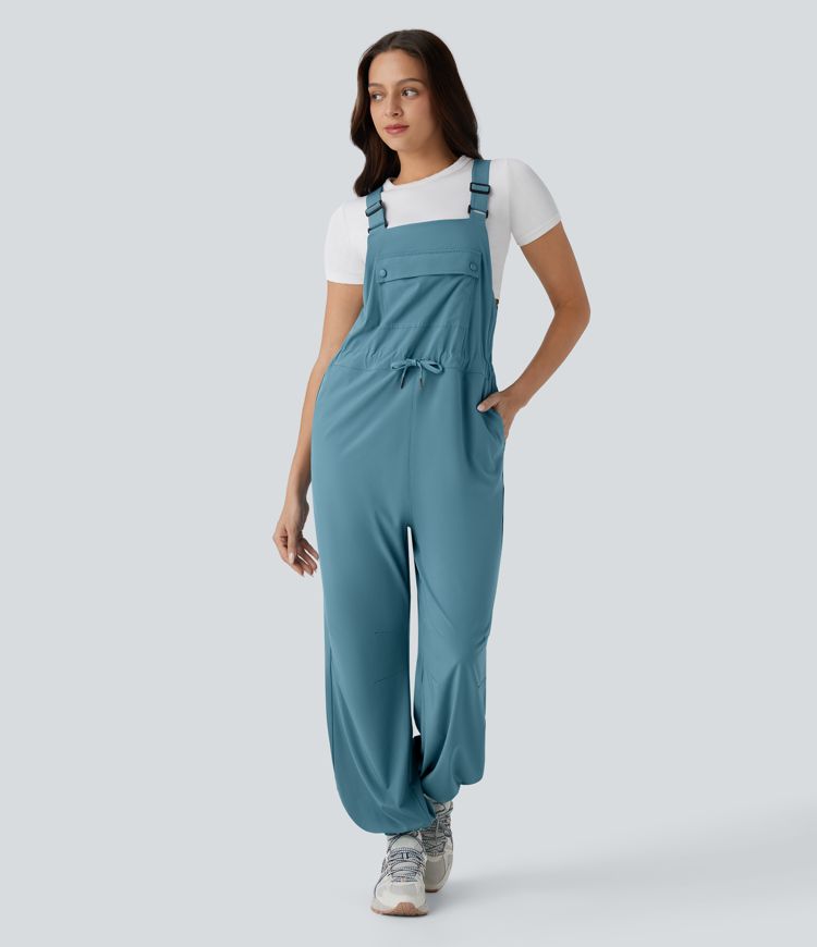 Breezeful™ Drawstring Pockets Quick Dry Hiking Jogger Cargo Overalls