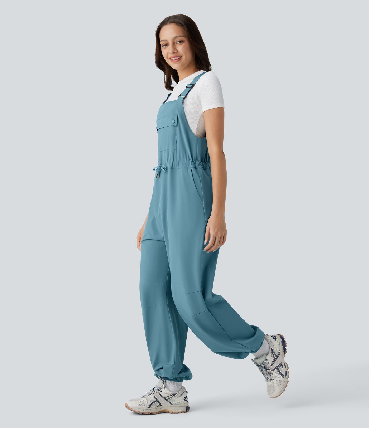 Breezeful™ Drawstring Pockets Quick Dry Hiking Jogger Cargo Overalls