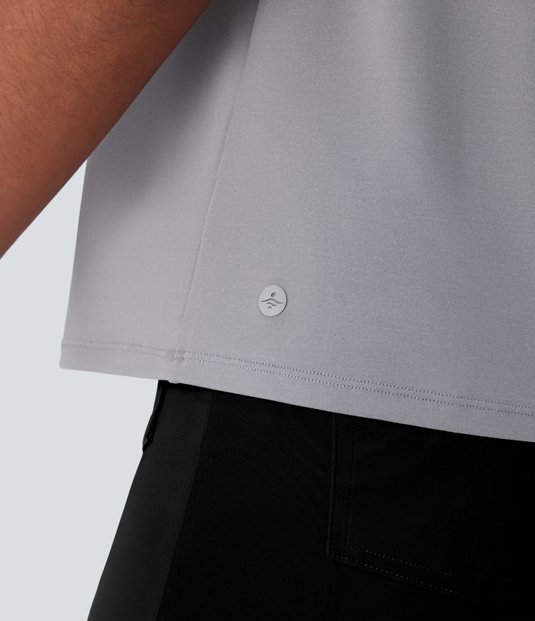 Blusa oficina cuello V manga corta