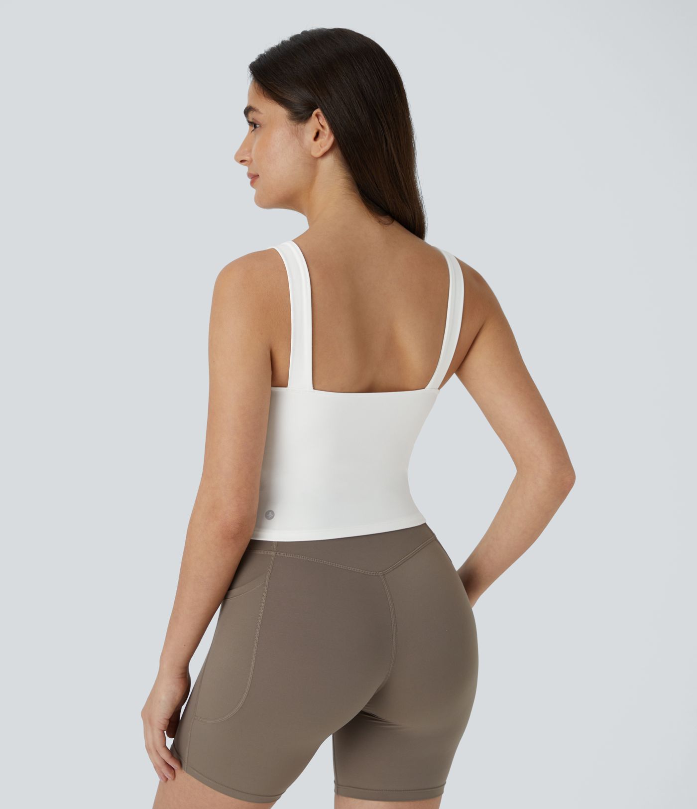 SoftlyZero™ Plush Square Neck Cropped Skinny Yoga Tank Top