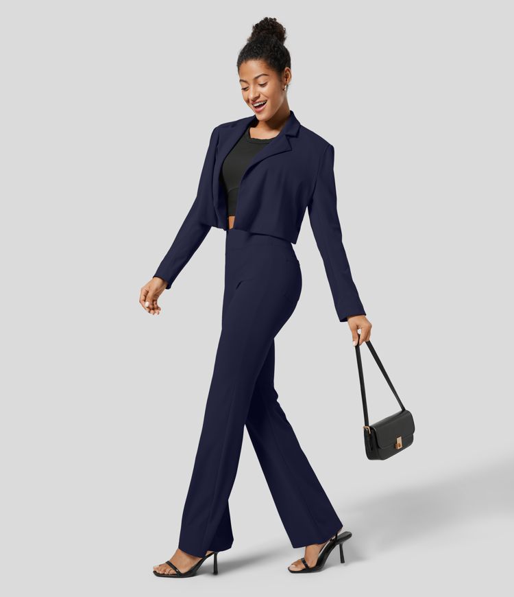 Halara Flex™ High Waisted Back Side Pocket Slight Flare Work Pants