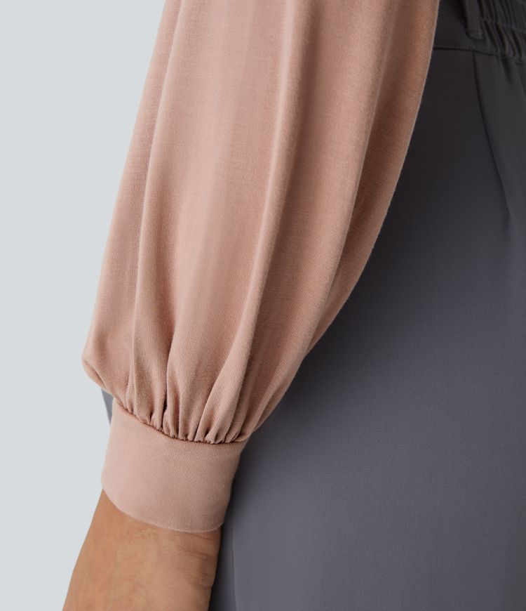 Body traje oficina botón manga larga cuello V