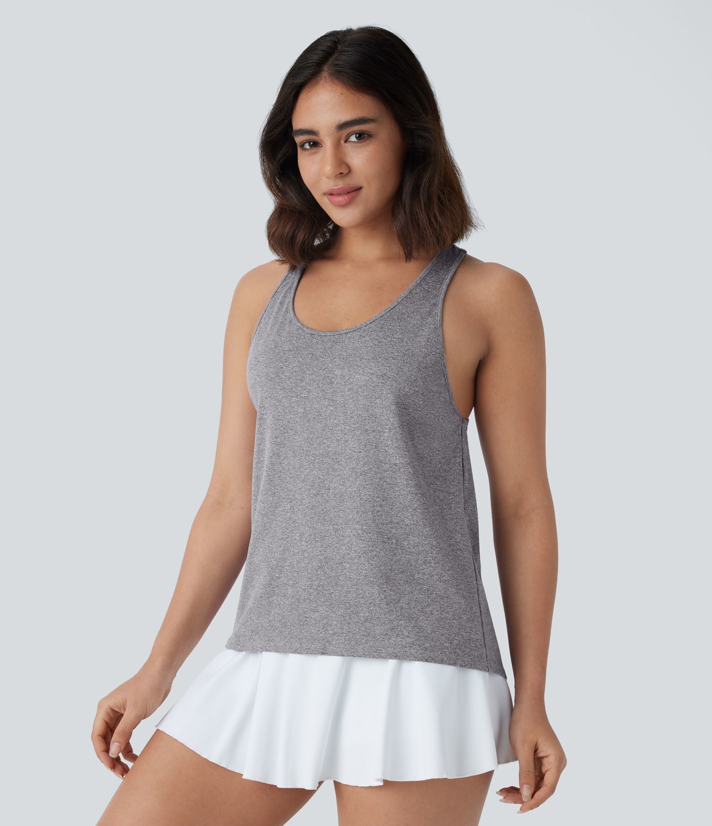 Camiseta sin mangas pickleball cuello U sin espalda