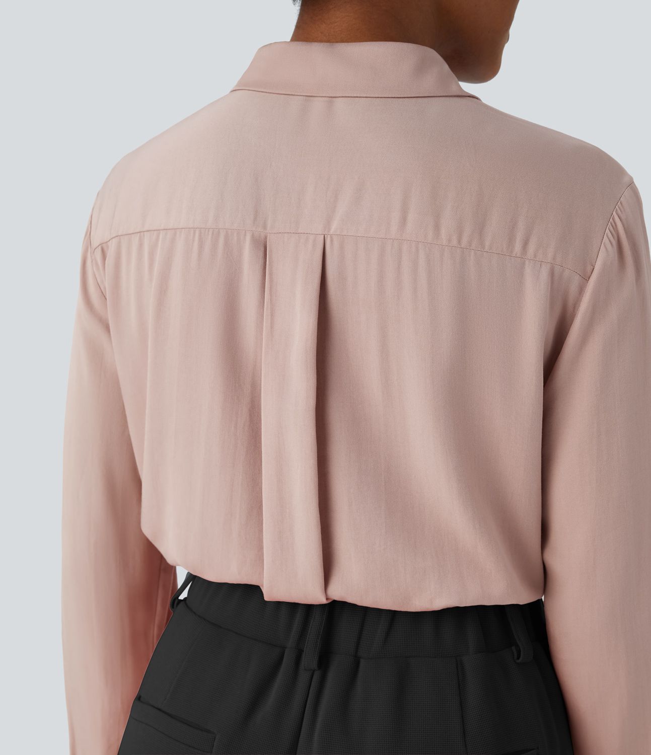 Halara button long sleeve wrinkle workwear shirt