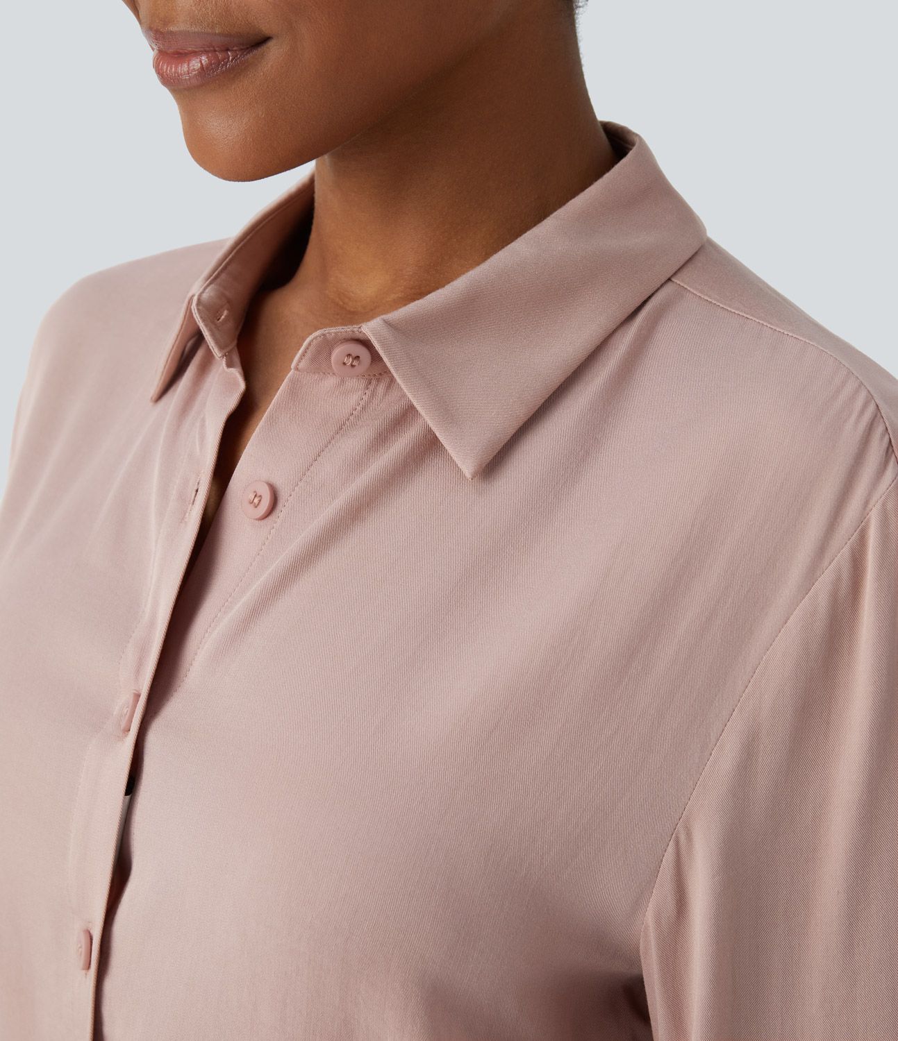 Halara button long sleeve wrinkle workwear shirt