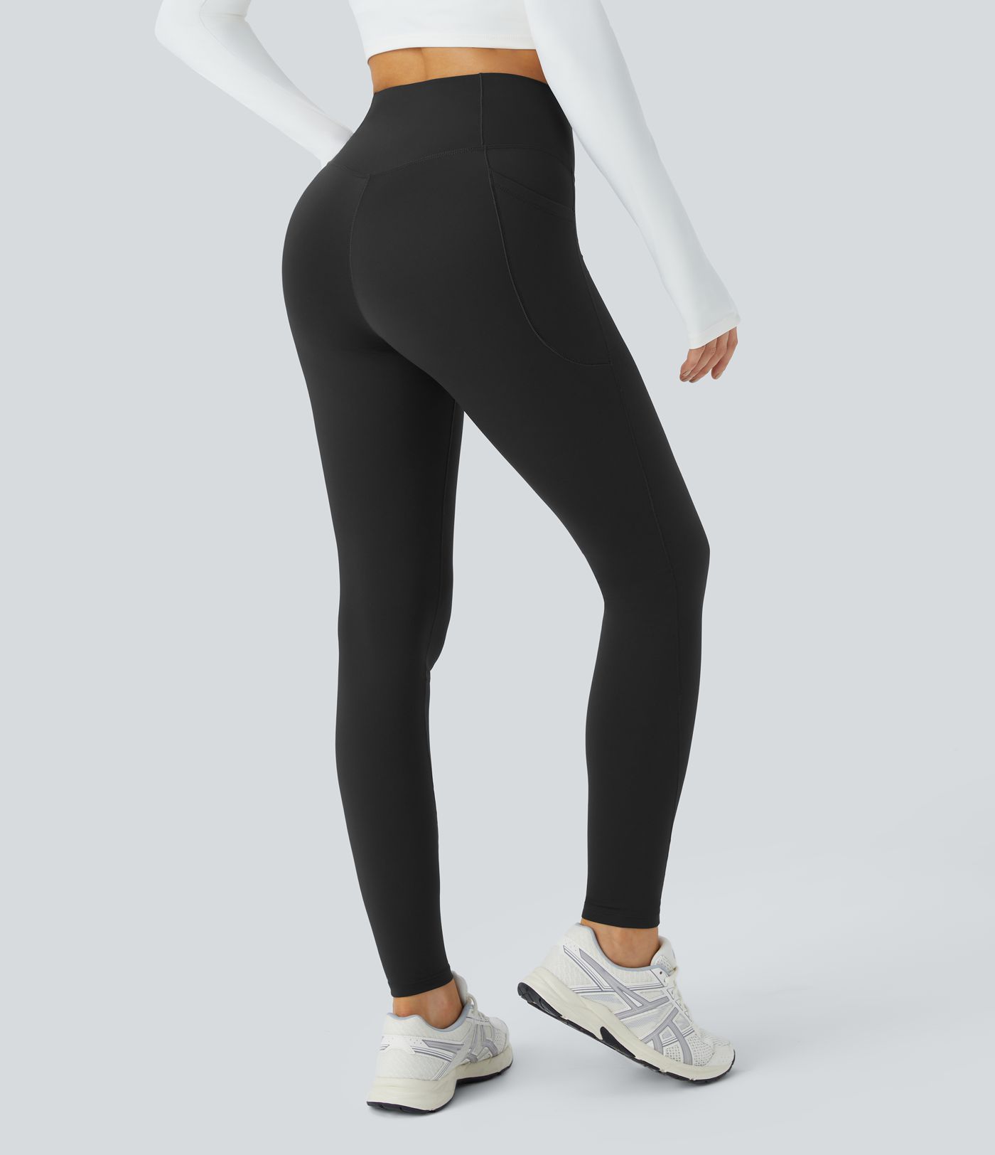 Patitoff™ Pet Hair Resistant Thermal Crossover Pocket Casual Leggings