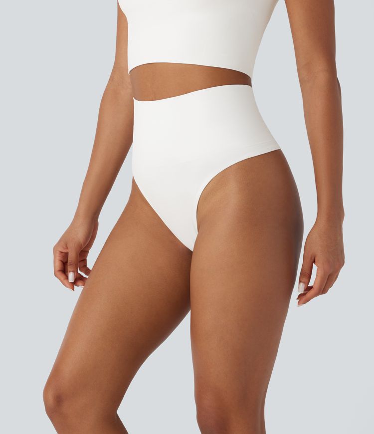 Seamless Flow High Waisted Tummy Control Lounge Shapewear Thong