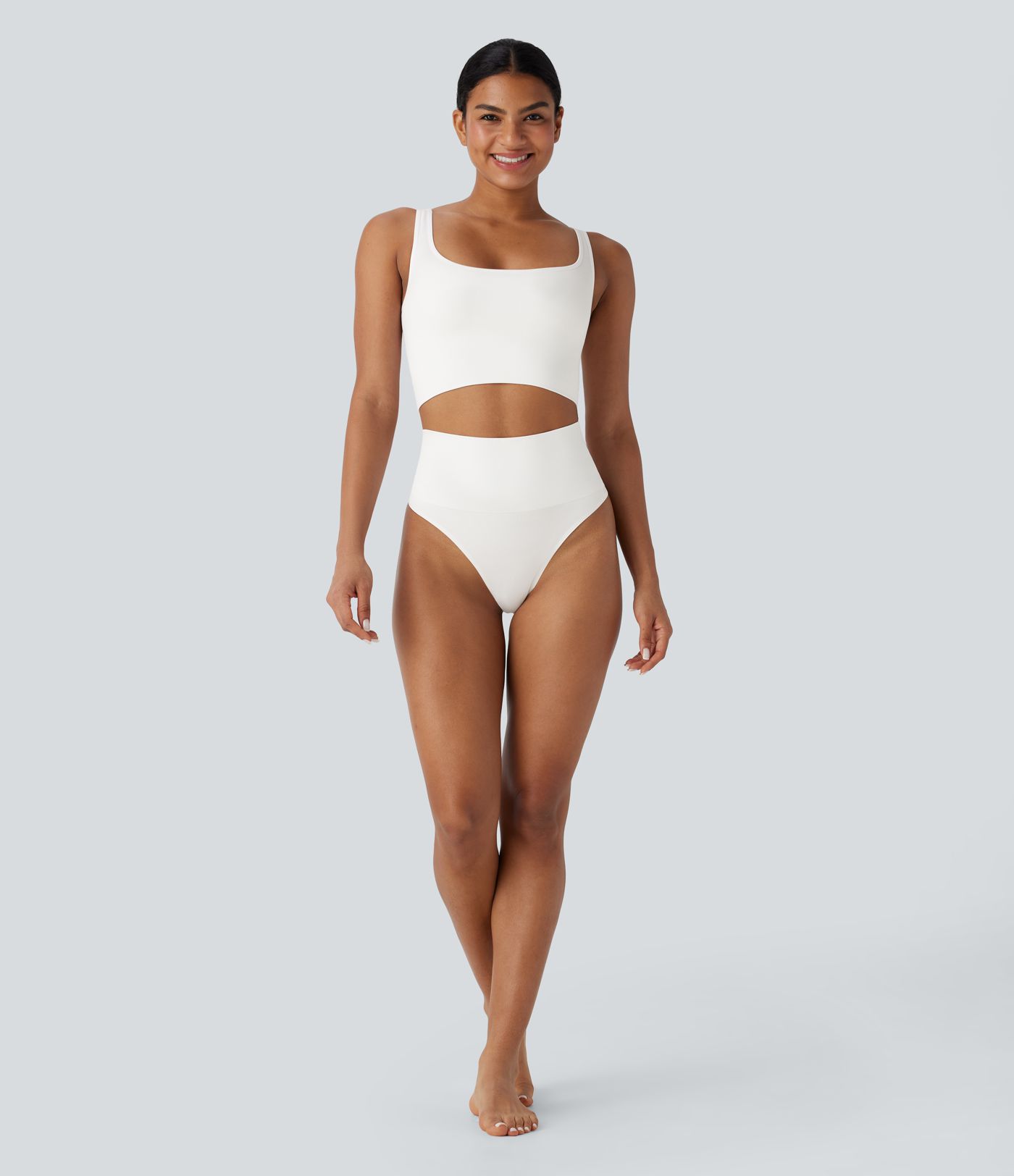 OneForm Seamless Flow High Waisted Tummy Control Lounge Shapewear Thong