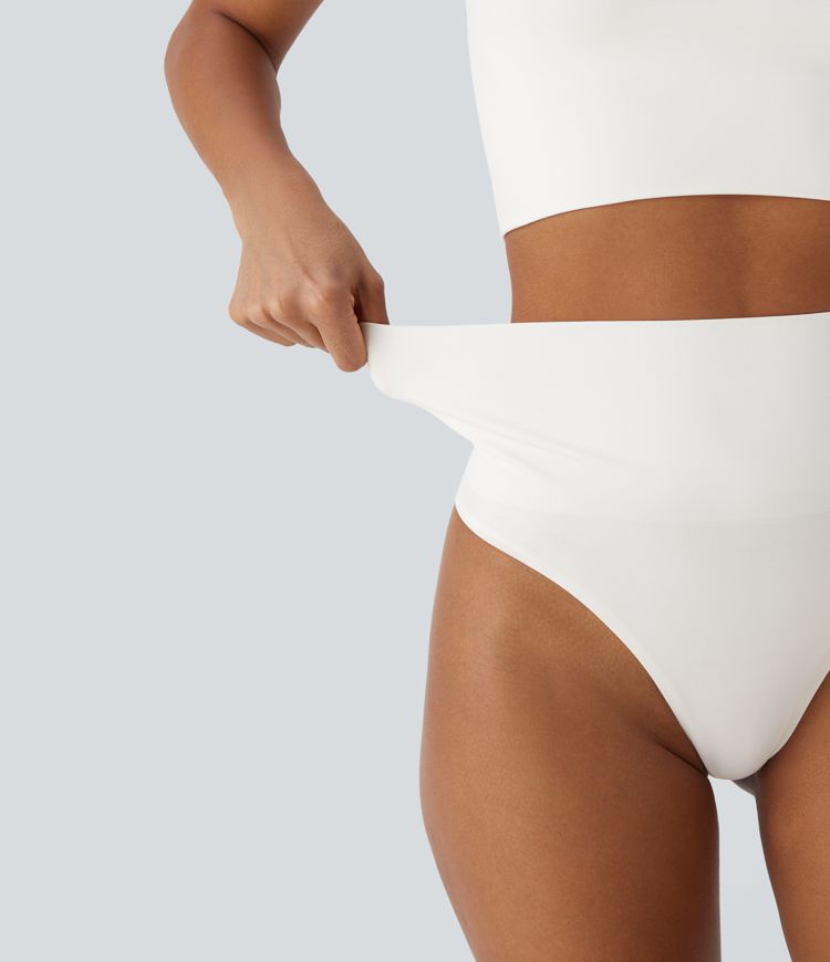 OneForm Seamless Flow High Waisted Tummy Control Lounge Shapewear Thong