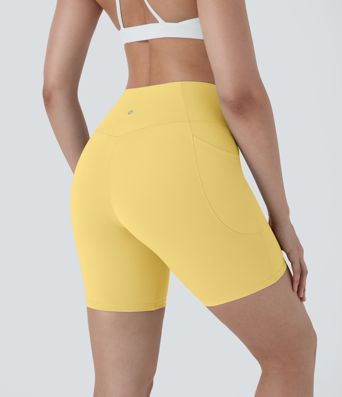 SoftlyZero™ Yoga Shorts Cycliste Taille Haute avec Poches - UPF50+