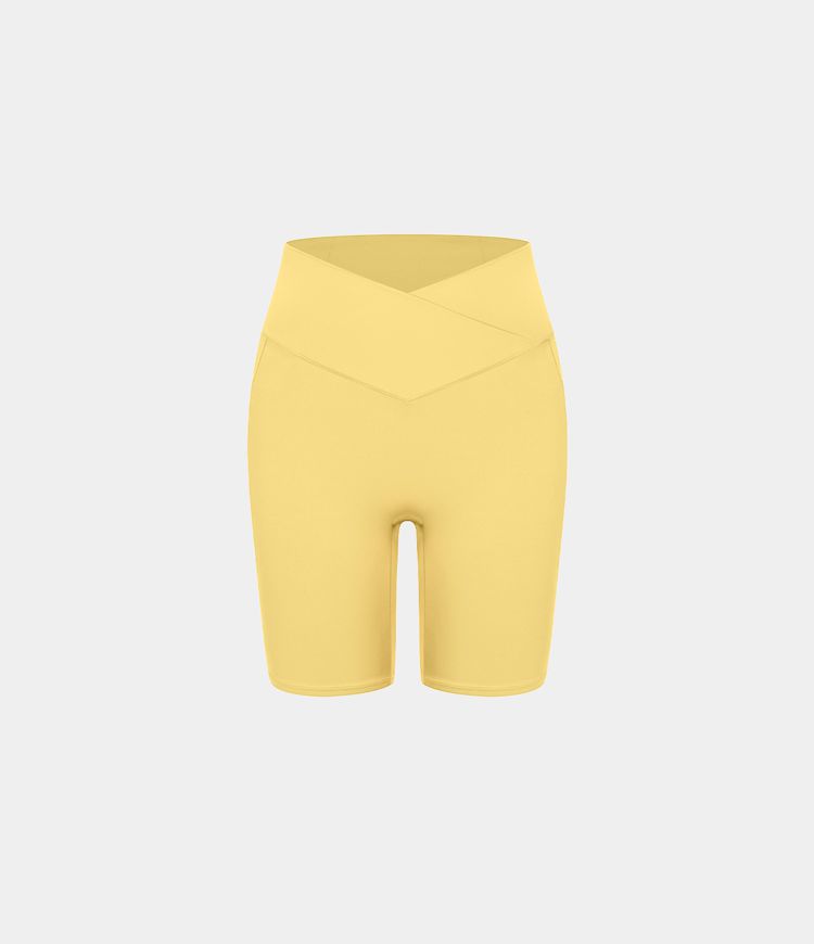 SoftlyZero™ Yoga Shorts Cycliste Taille Haute avec Poches - UPF50+