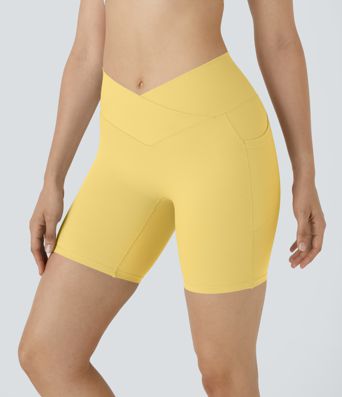 SoftlyZero™ Yoga Shorts Cycliste Taille Haute avec Poches - UPF50+