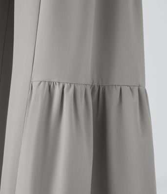 Breezeful™ High Waisted Shirred Tie Front & Back Wide Leg Flowy Quick Dry Casual Pants