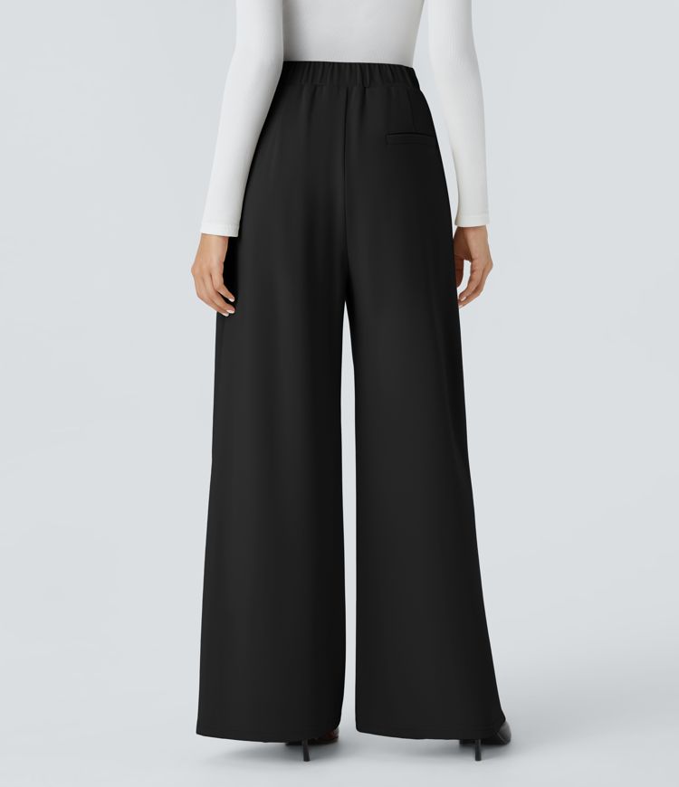 Halara Flex™ High Waisted Decorative Belt Side Pocket Straight Leg Work Pants