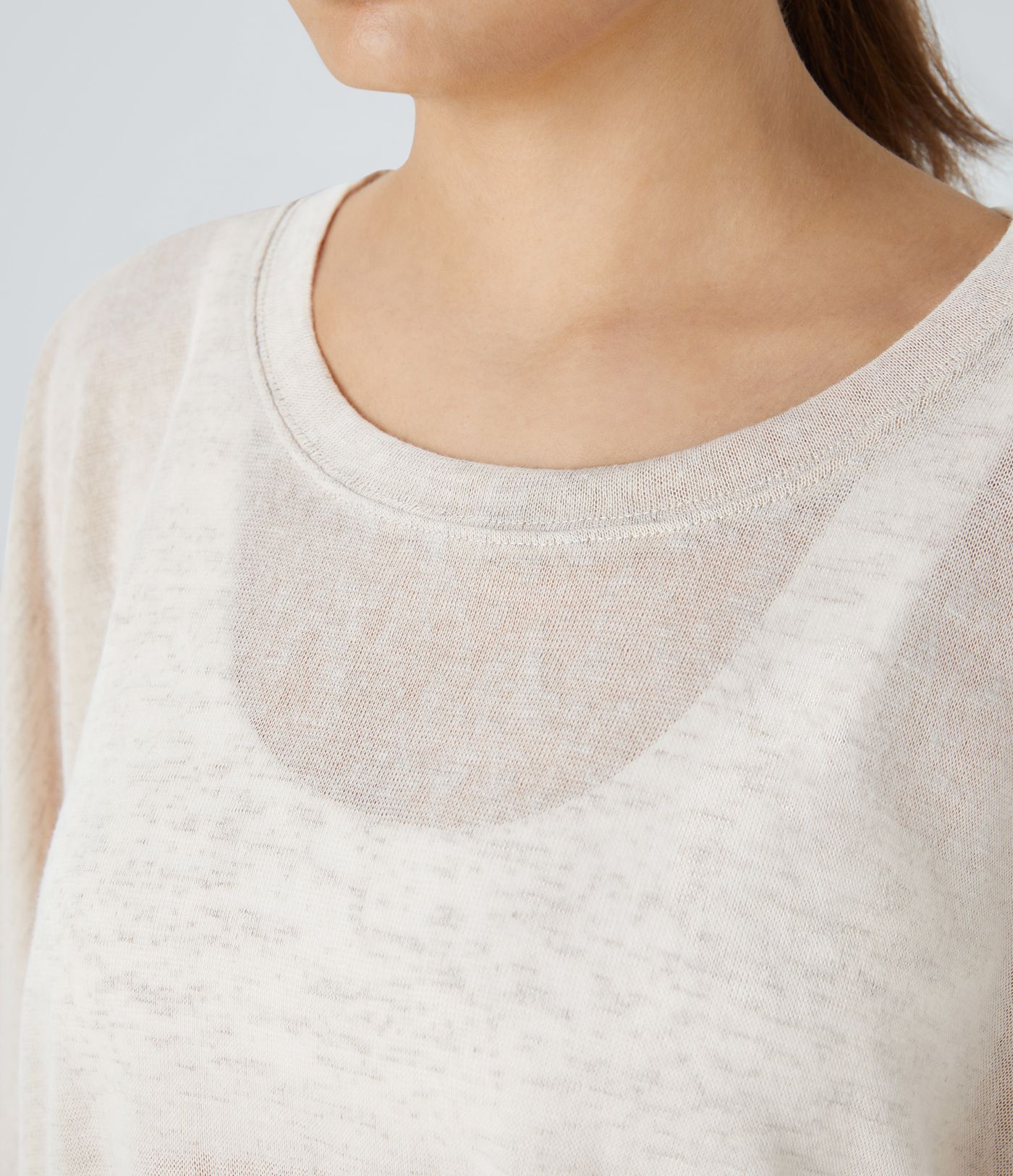 Top Casual Oversize Asymétrique Ourlet Fendu Transparent Top Casual Oversize Asymétrique Ourlet Fendu Transparent
