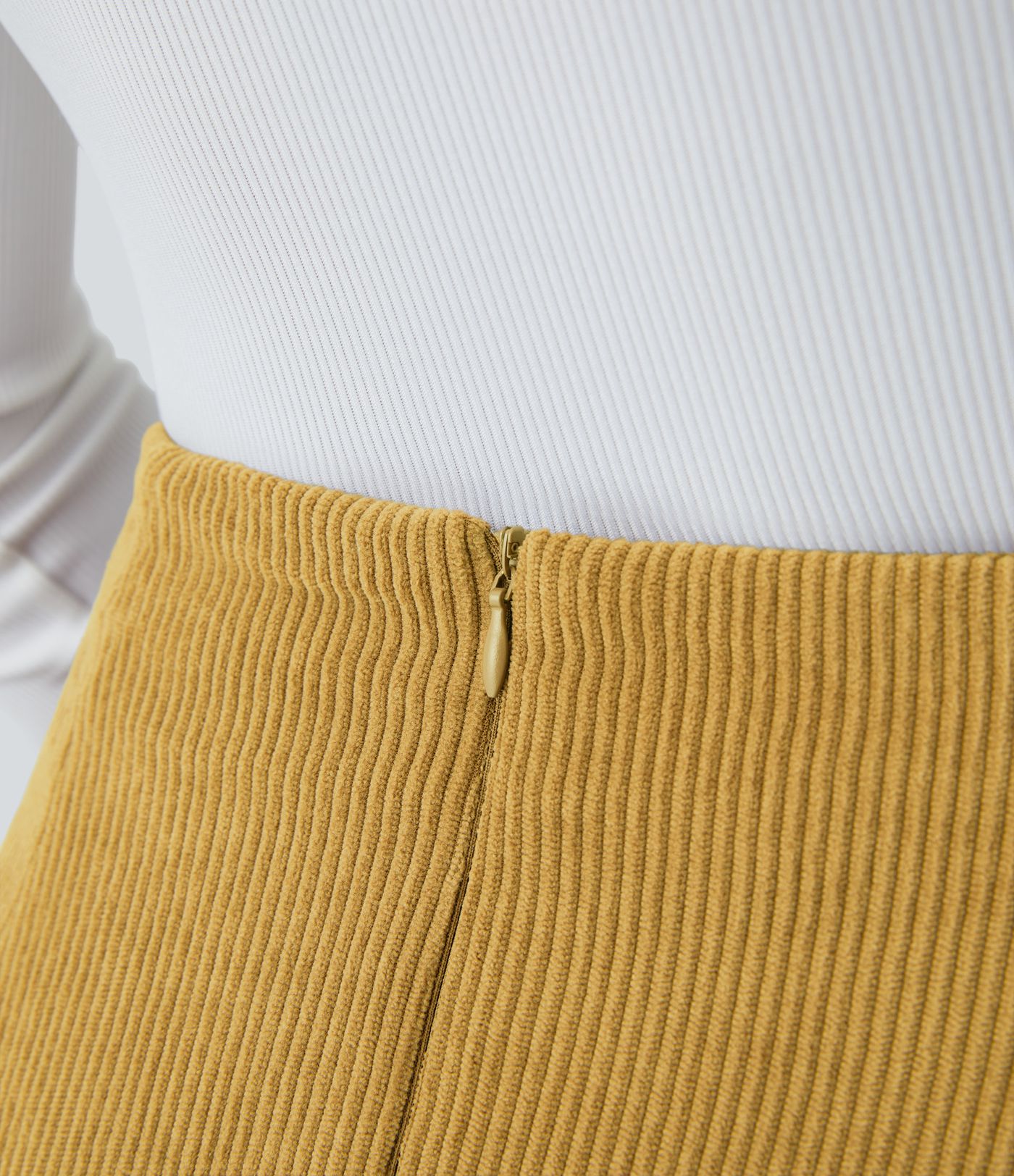 High Waisted 2-in-1 A Line Mini Corduroy Casual Skirt