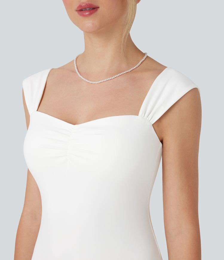 Sweetheart Neck Bodycon Midi Dress