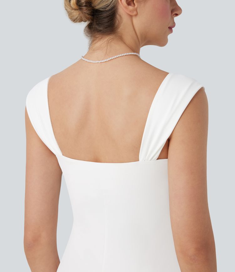 Sweetheart Neck Bodycon Midi Dress