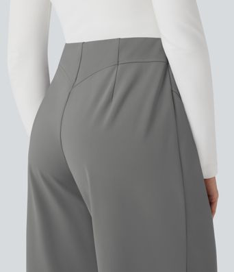 Halara Flex™ DayStretch Mid Rise Wide Leg Work Pants with Pockets