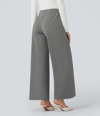 Halara Flex™ DayStretch Mid Rise Wide Leg Work Pants with Pockets