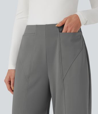 Halara Flex™ DayStretch Mid Rise Wide Leg Work Pants with Pockets