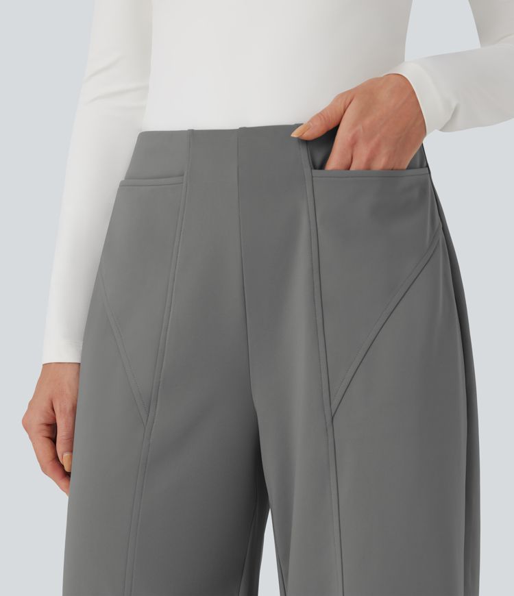 Halara Flex™ DayStretch Mid Rise Wide Leg Work Pants with Pockets