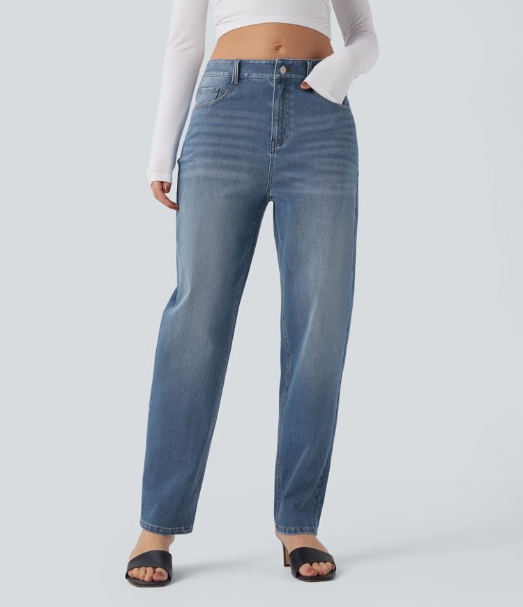Jean baggy Halara Flex™ taille haute avec poches