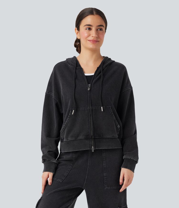 Hooded Long Sleeve Casual Blouse