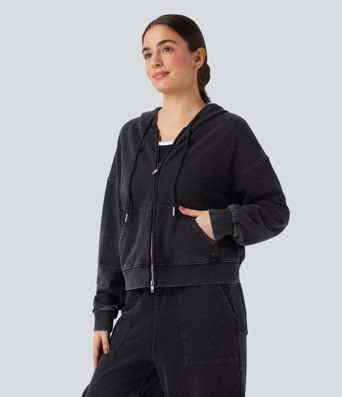 Hooded Long Sleeve Casual Blouse