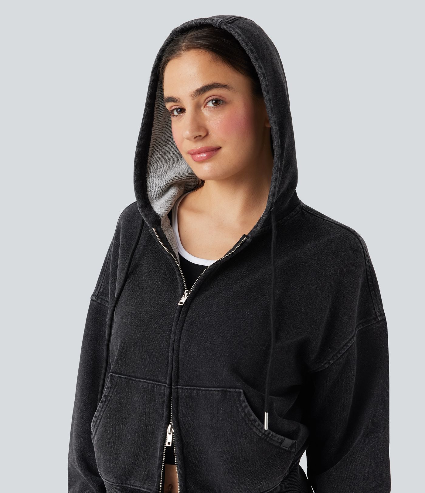 Hooded Long Sleeve Casual Blouse