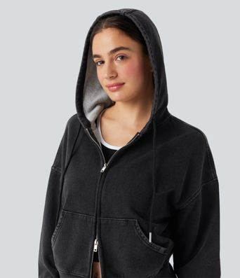 Hooded Long Sleeve Casual Blouse