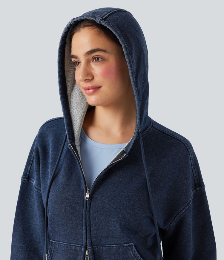 Blouse à capuche manches longues