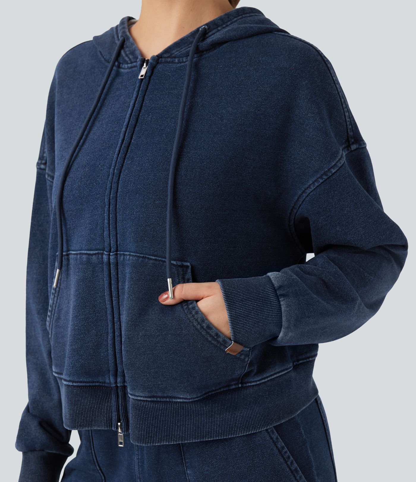 Hooded Long Sleeve Casual Blouse