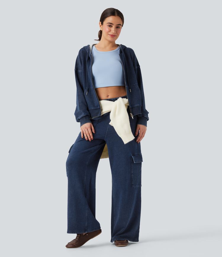 Blouse à capuche manches longues