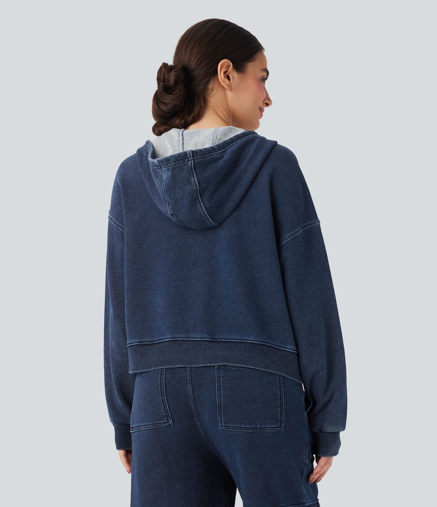 Hooded Long Sleeve Casual Blouse