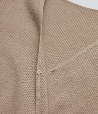 V-neck Long Sleeve Crossover Slim Work Sweater