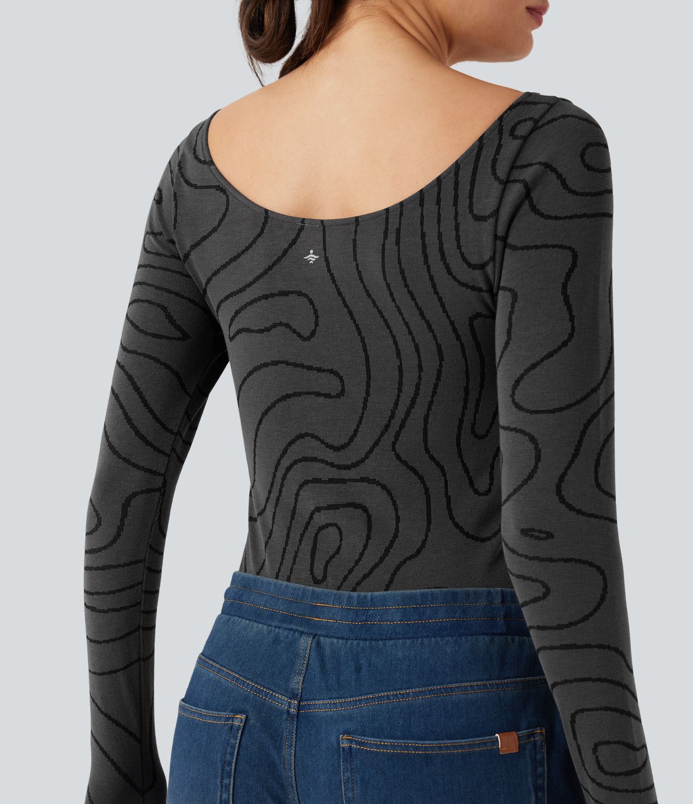 OneForm Seamless Flow Scoop Neck Long Sleeve Casual Sports Tops