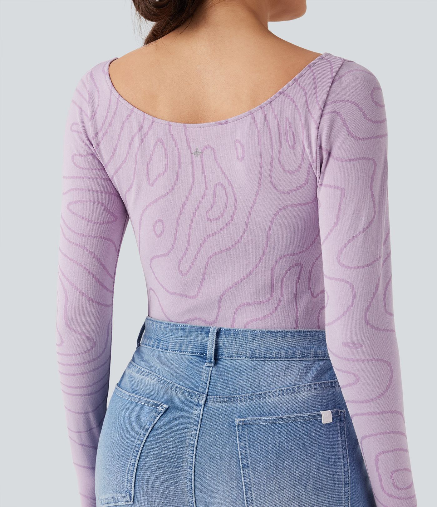 OneForm Seamless Flow Scoop Neck Long Sleeve Casual Sports Tops