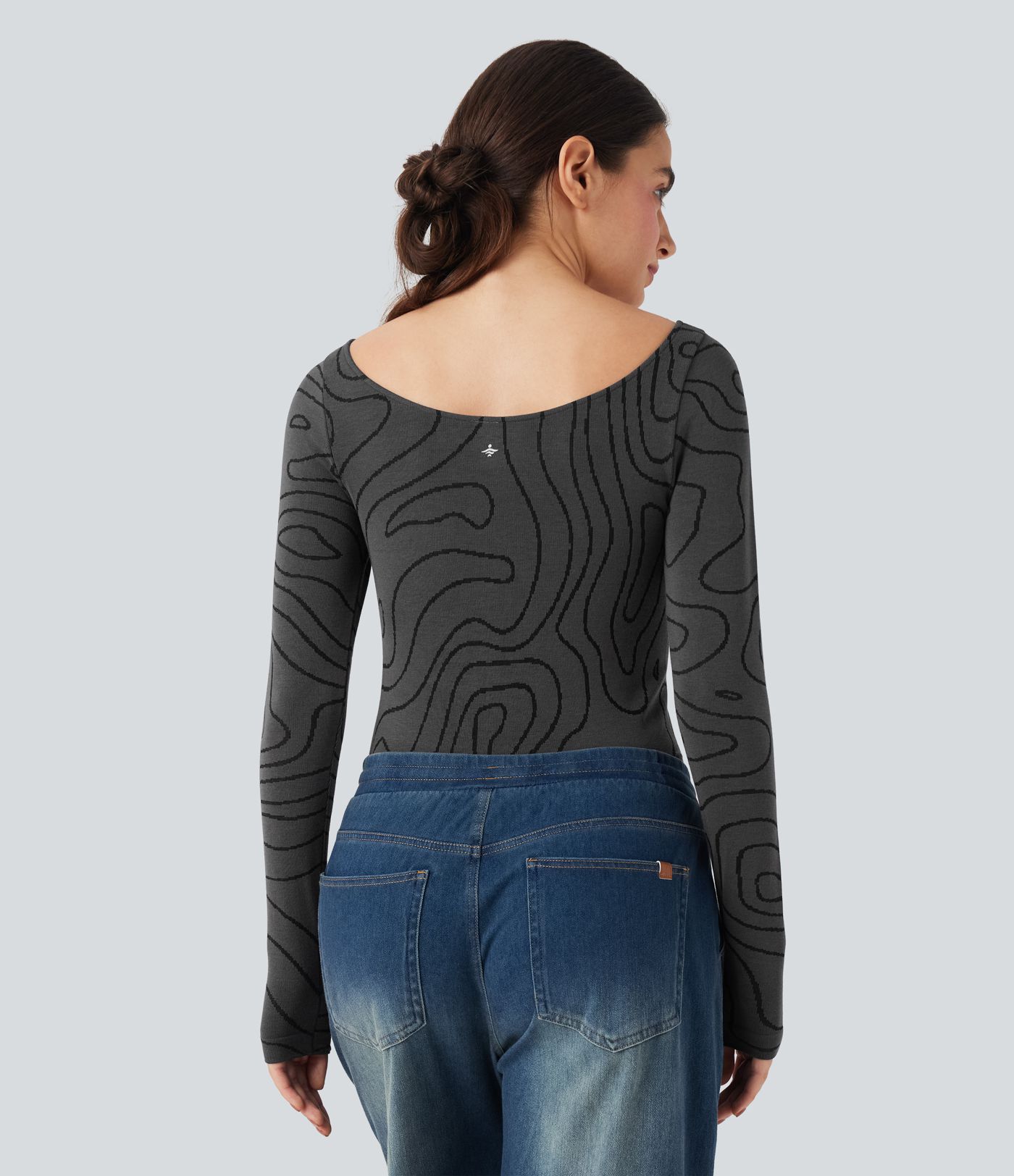 OneForm Seamless Flow Scoop Neck Long Sleeve Casual Sports Tops