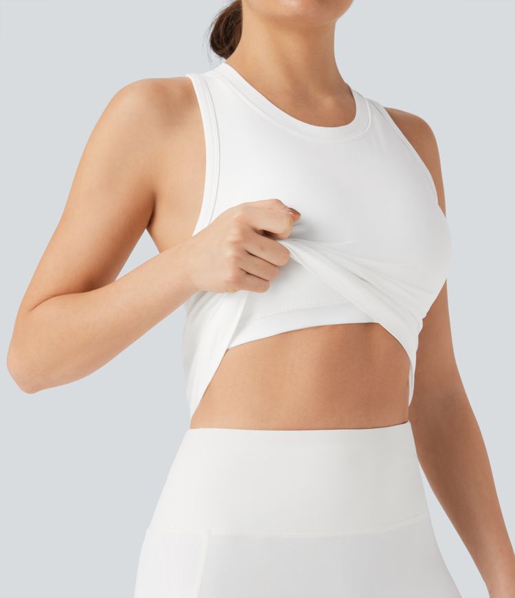 Seamless Flow Racerback Built-in Bra Yoga Tank Top