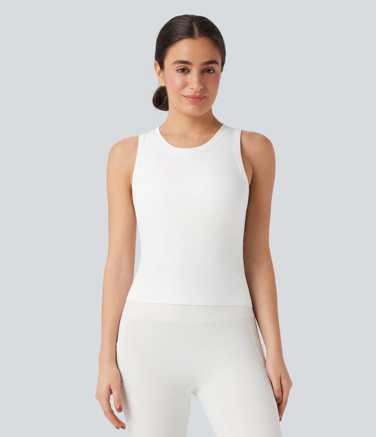 Seamless Flow Racerback Built-in Bra Yoga Tank Top